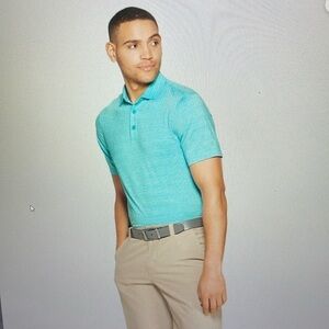 C9 by Champion Active Wear Golf Polo Shirt, Men’s L, Aqua